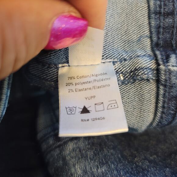 Venus Women's Distressed Bling Button Jean Jacket L - Picture 5 of 5